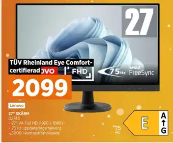 Power Lenovo skärm erbjuda