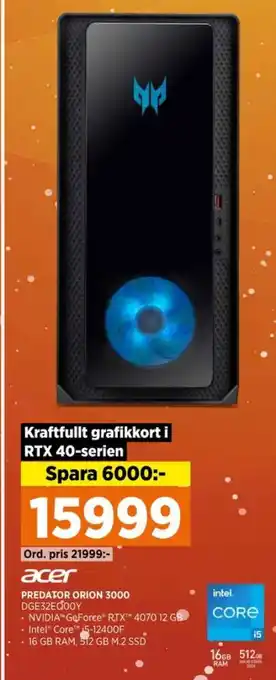 Power Acer pc erbjuda