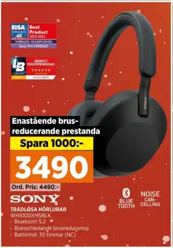 Power Sony headset erbjuda
