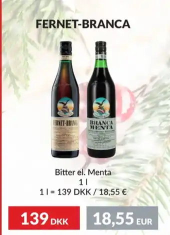 Nielsen Discount Fernet branca bitter erbjuda