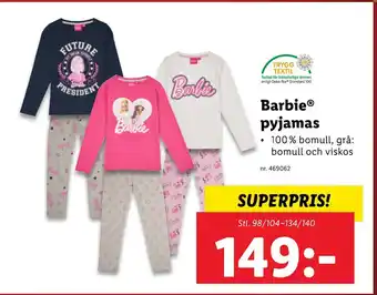 Lidl Barbie pyjamas erbjuda