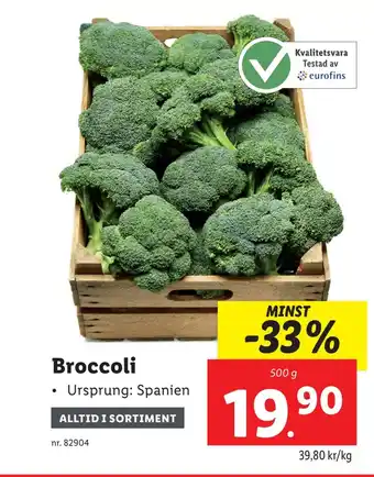 Lidl Broccoli erbjuda