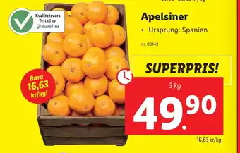 Lidl Apelsiner erbjuda