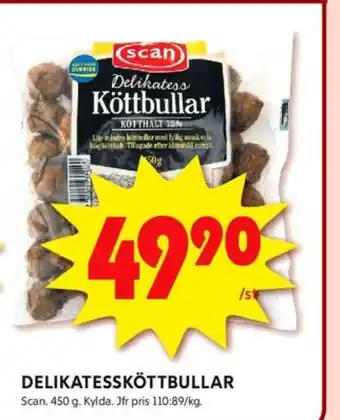 ICA Kvantum Scan köttbullar erbjuda