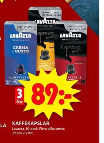 ICA Kvantum Lavazza kaffekapslar erbjuda