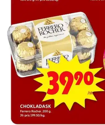 ICA Kvantum Ferrero rocher chokladask erbjuda