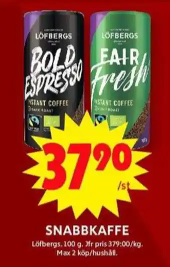 ICA Maxi Bold espresso instant kaffe erbjuda