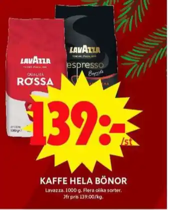 Espresso barista kaffebönor