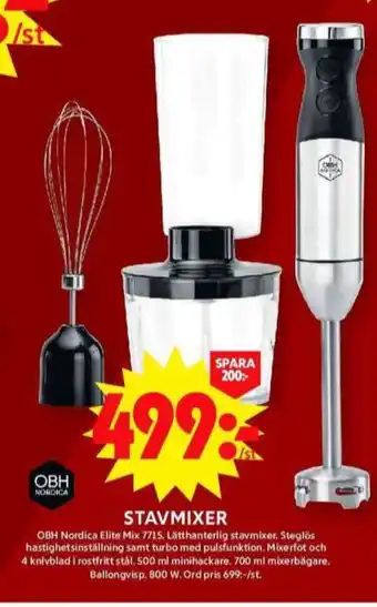 ICA Maxi Obh nordica stavmixer erbjuda