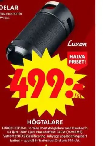 ICA Maxi Luxor högtalare erbjuda