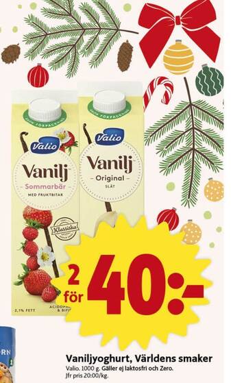 ICA Nära Valio vanilj yoghurt erbjuda