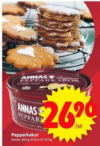 ICA Supermarket Annas pepparkakor erbjuda