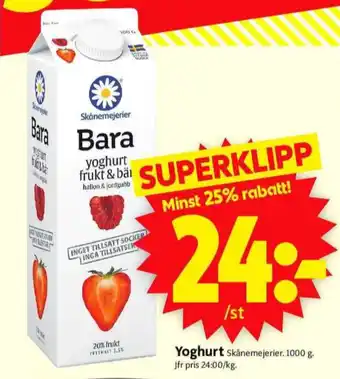 ICA Supermarket Bara yoghurt erbjuda