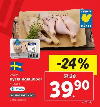 Lidl Gyllda kycklingklubbor erbjuda