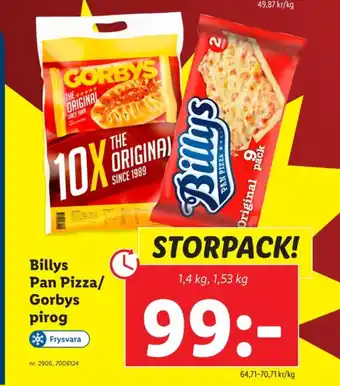 Lidl Gorbys piroger erbjuda