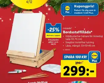 Lidl Crelando staffli erbjuda