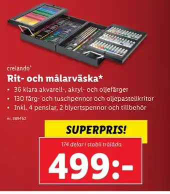 Lidl Crelando målarlåda erbjuda