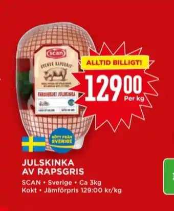 Willys Scan julskinka erbjuda