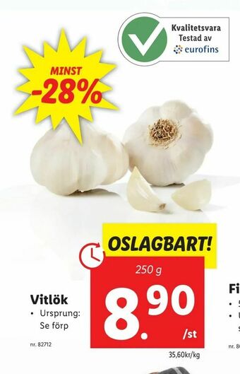 Lidl Vitlök erbjuda