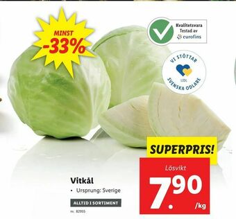 Lidl Vitkål erbjuda