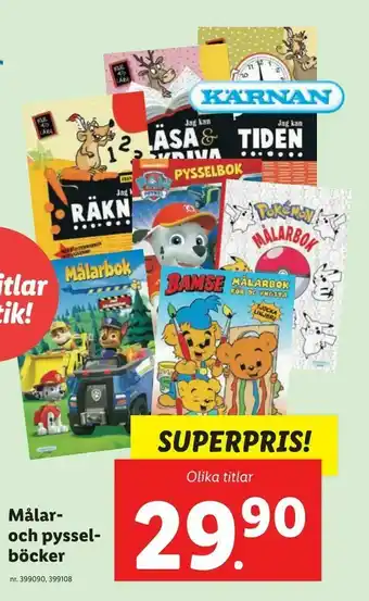 Lidl Målaroch pysselböcker erbjuda