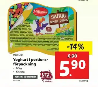 Lidl Yoghurt i portions förpackning erbjuda