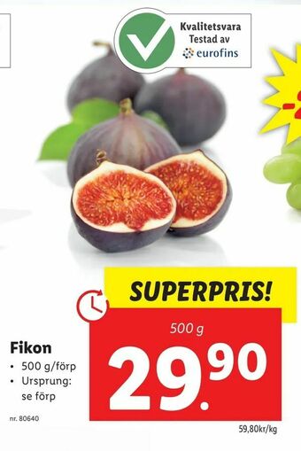 Lidl Fikon erbjuda
