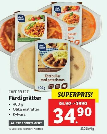 Lidl Färdigrätter erbjuda