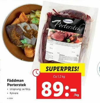 Lidl Fåddman Porterstek erbjuda