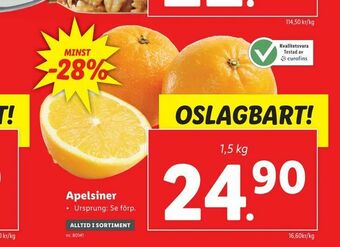 Lidl Apelsiner erbjuda