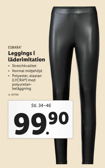 Lidl Leggings i läderimitation erbjuda