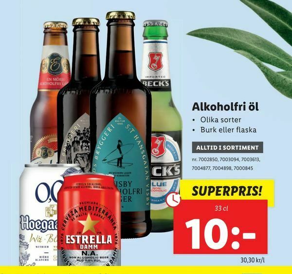 Alkoholfri öl erbjudande hos Lidl