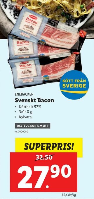 Lidl Svenskt Bacon erbjuda
