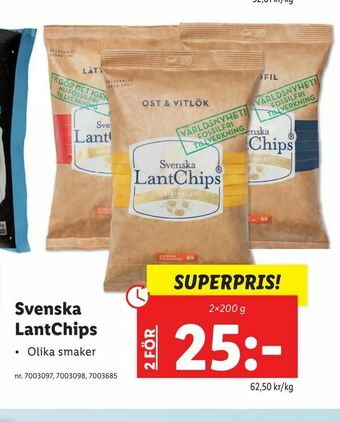 Lidl Svenska LantChips erbjuda