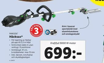 Lidl Häcksax erbjuda