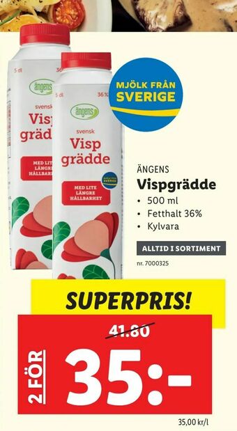 Lidl Vispgrädde erbjuda