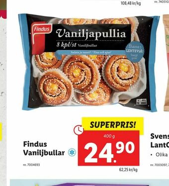 Lidl Findus Vaniljbullar erbjuda