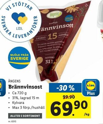 Lidl Brännvinsost erbjuda