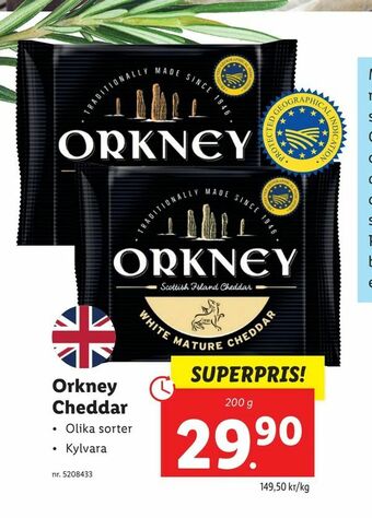 Lidl Orkney Cheddar erbjuda