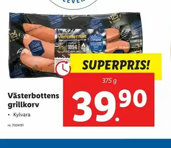 Lidl Västerbottens grillkorv erbjuda