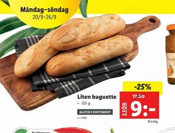 Lidl Liten baguette erbjuda