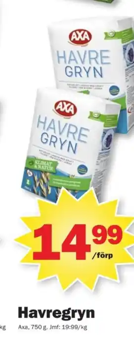 Pekås Axa havregryn erbjuda