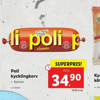 Lidl Poli kycklingkorv erbjuda