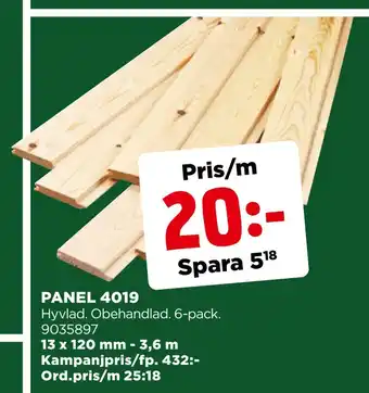 Jem&Fix Panel 4019 erbjuda