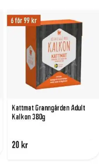 Kattmat Granngår den Adult Kalkon 380g