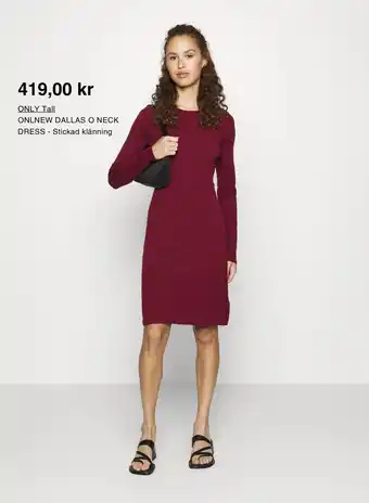 Zalando ONLY Tall ONLNEW DALLAS O NECK DRESS - Stickad klänning erbjuda