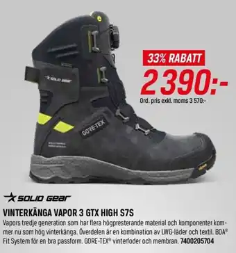 Swedol VINTERKÄNGA VAPOR 3 GTX HIGH S7S erbjuda