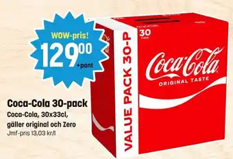 Eurocash Coca-Cola 30-pack, 30x33cl erbjuda