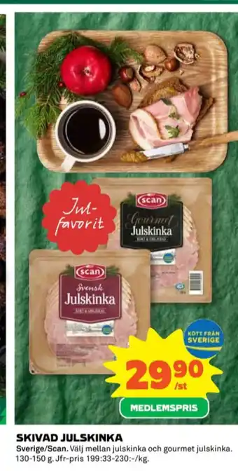 Coop Scan julskinka erbjuda