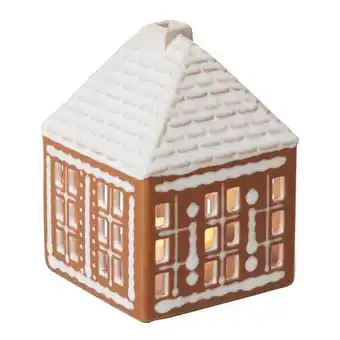 Kitch'n Pepparkakshus ljuslykta small brun erbjuda